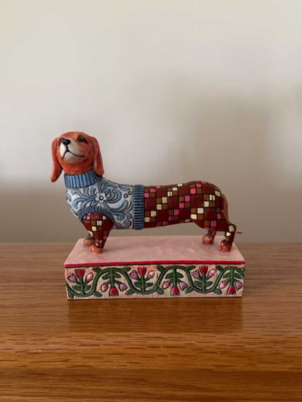 Jim Shore Multicolor “Dachshund” Figurine